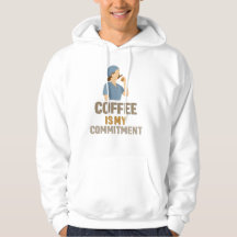 Funny Nurse Hoodie – Coffee Is My Commitment 