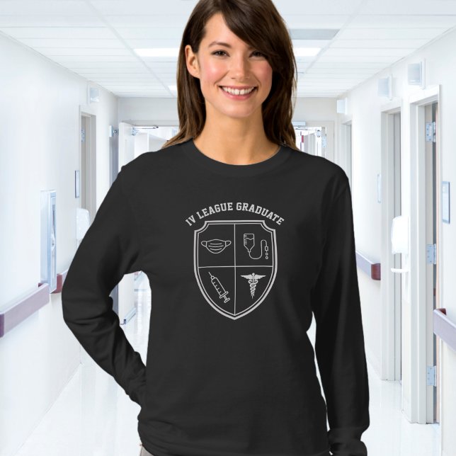 Funny Nurse I.V. League T-Shirt (Von Creator hochgeladen)