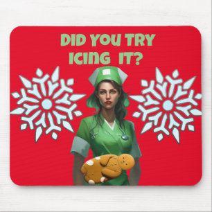Funny Nurse Iss It Thunder_Cove Mousepad