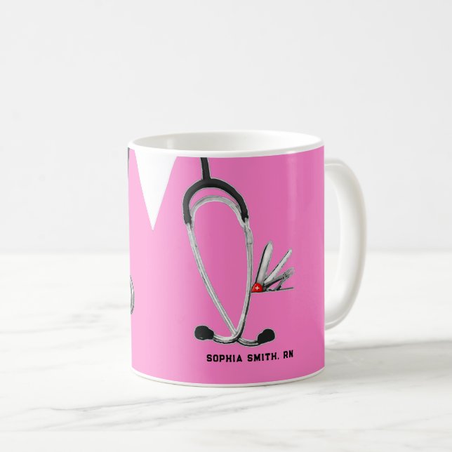 Funny Nurse Kaffeetasse (VorderseiteRechts)