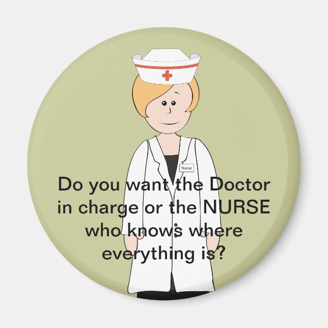 Funny Nurse Magnets Magnet (Vorne)