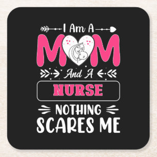 Funny Nurse Mama, Nurse Mama lustige Zitate Rechteckiger Pappuntersetzer