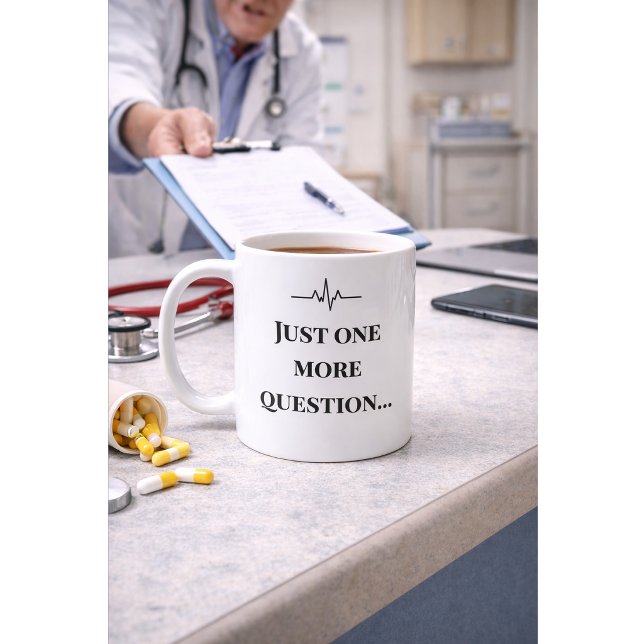 Funny Nurse Mug “One More Question” Custom Name Kaffeetasse (Von Creator hochgeladen)