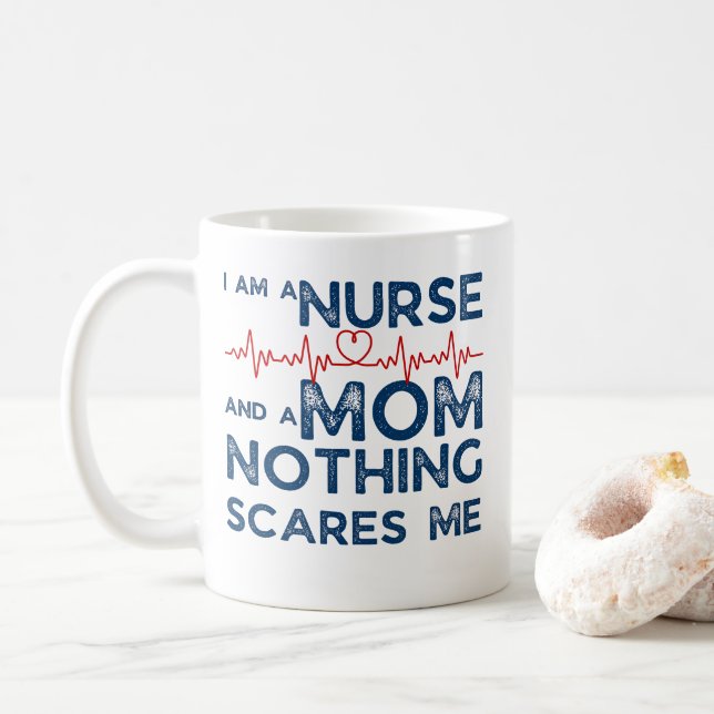 Funny Nurse Mutter bin Krankenschwester und Mutter Kaffeetasse (Mit Donut)