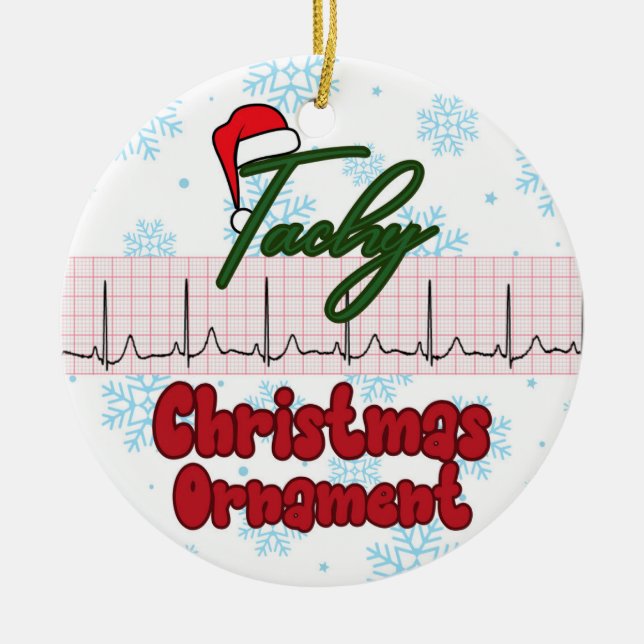 Funny Nurse Ornament. Doktor Ornament. Keramik Ornament (Vorne)