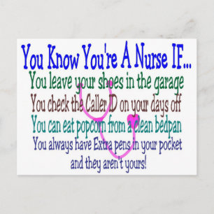 Funny Nurse Redewendungen Postkarte