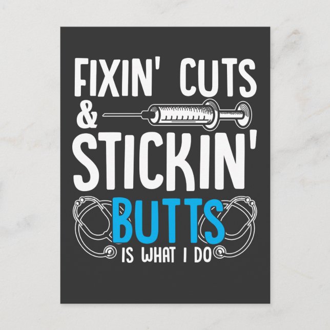 Funny Nurse Spaß Physician Assistant Jokes Postkarte (Vorderseite)