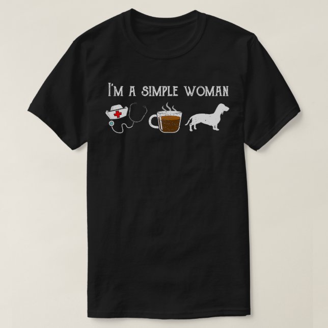 Funny Nurse Tee Kaffee Lover Niedliche Dackel Dack (Design vorne)