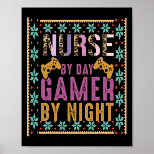 Funny Nurse Video Gaming Krankenschwester bei Day Poster