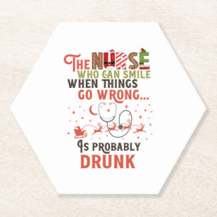 Funny Nurse Weihnachtsangebot Unglaublich witzig Untersetzer
