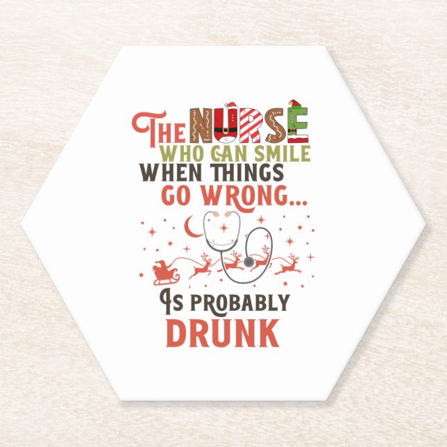 Funny Nurse Weihnachtsangebot Unglaublich witzig Untersetzer (Vorderseite)