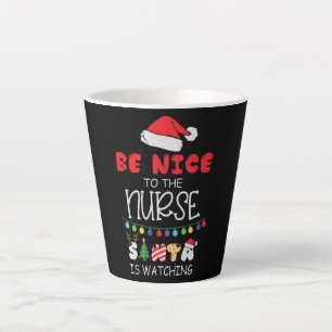 Funny Nurse Weihnachtsgeschenk - Sei nett Weihnach Milchtasse
