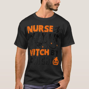 Funny Nurses Halloween LPN CNA RN Ladys Witch Nu T-Shirt