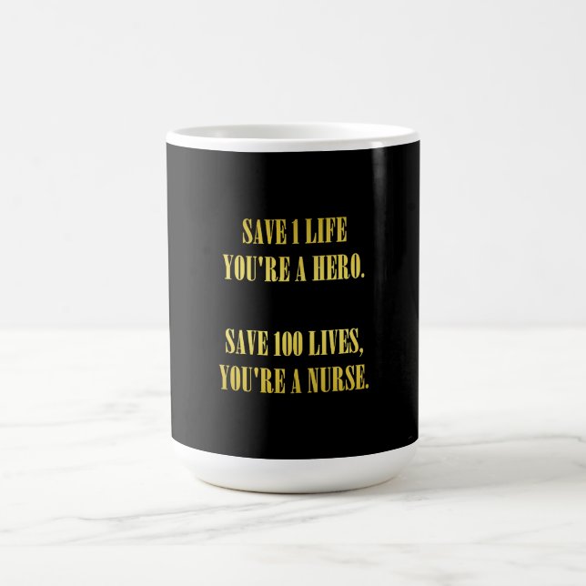Funny Nurses Rette Lives Joke Kaffeetasse (Mittel)