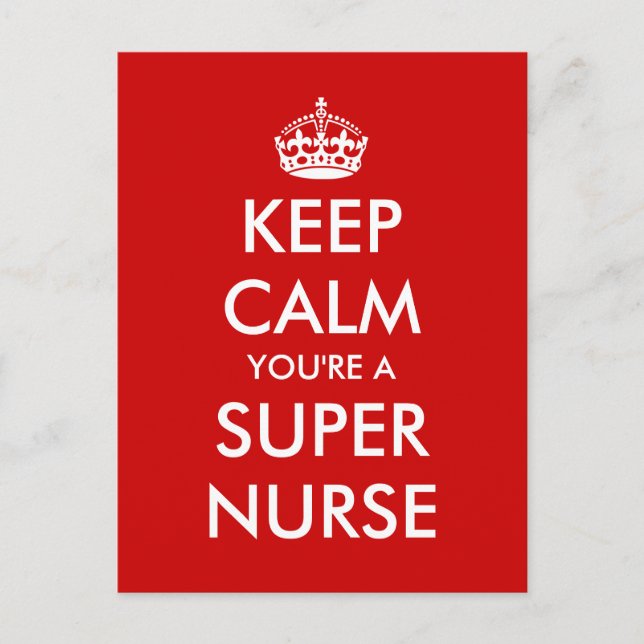 Funny nurses week nursing day postcards postkarte (Vorderseite)