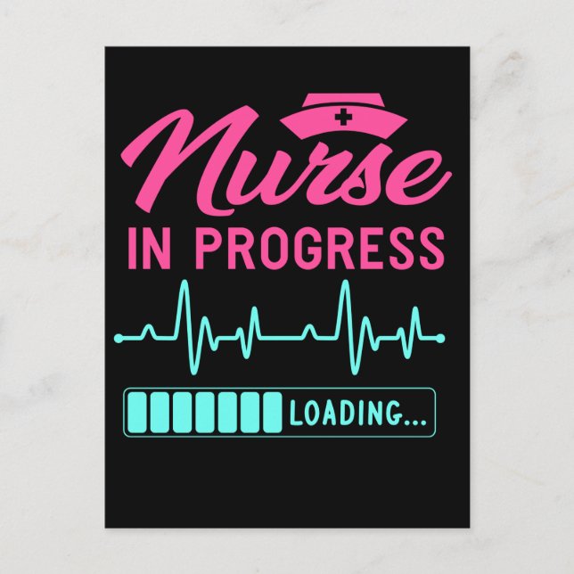 Funny Nursing Future Registered Nurse Loading Postkarte (Vorderseite)