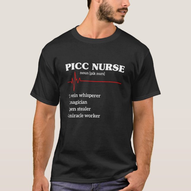 Funny Nursing Picc Team Krankenpflege registrierte T-Shirt (Vorderseite)