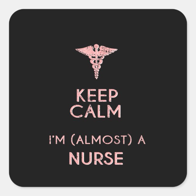 Funny Nursing Student Nursing School Abschluss Quadratischer Aufkleber (Vorderseite)