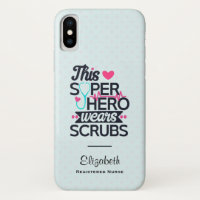 Funny Nursing Superhero Sprichwort Typografie