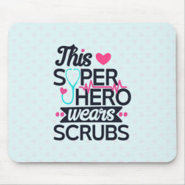 Funny Nursing Superhero Sprichwort Typografie Mousepad