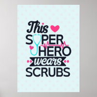 Funny Nursing Superhero Sprichwort Typografie