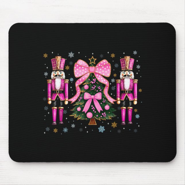 Funny Nutcracker Christmas Tree Christmas Xmas Wom Mousepad (Vorne)
