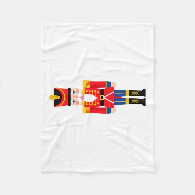 Funny Nutcracker Fritz Did It Clara Christmas Ball Fleecedecke (Vorderseite)