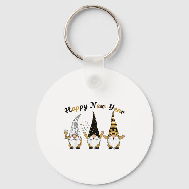 Funny Nye Gnome Shirts For Women, Happy New Year 2 Schlüsselanhänger (Vorderseite)