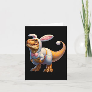 Funny Oaster Bunny Dinosaur T-rex Apparel Uni-adul Karte