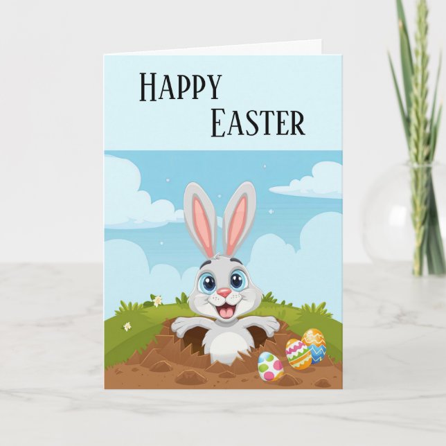 Funny Oaster Bunny Rabbit Karte (Vorderseite)