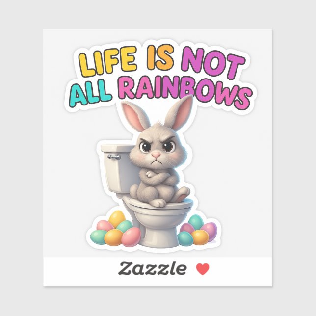 Funny Oaster Bunny Sticker (Blatt)