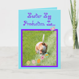 Funny Oaster Card mit Eiern & Basset Hound Feiertagskarte