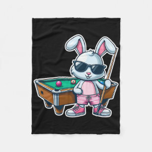 Funny Oaster Day Bunny Dunkel Billiards Jungs Kind Fleecedecke