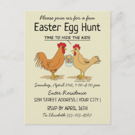 Funny Oaster Egg Einladung Postkarte