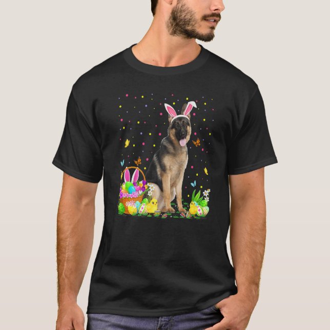 Funny Oaster Egg Jagd deutscher Schäferhund Dog Ea T-Shirt (Vorderseite)
