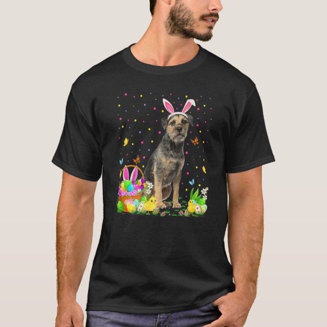 Funny Oaster Egg Jagd Grenze Terrier Dog Ostern T-Shirt (Vorderseite)