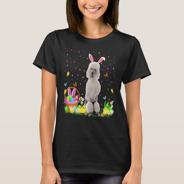 Funny Oaster Egg Jagen Standard Poodle Dog Este T-Shirt (Vorderseite)