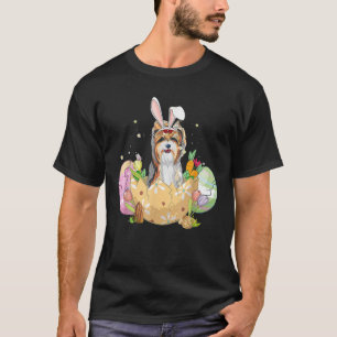 Funny Oaster Eggs Yorkie Bunny Dog Lover Christlic T-Shirt