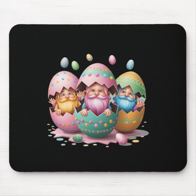 Funny Oaster Gnome Egg Ostergnome aus Mousepad (Vorne)