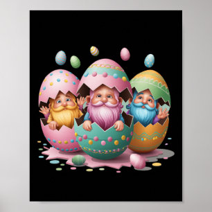 Funny Oaster Gnome Egg Ostergnome aus Poster