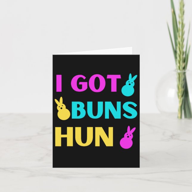 Funny Oaster - Ich Got Buns Marshmallow Candy Bunn Karte (Vorderseite)