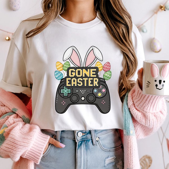 Funny Oaster Pixel Art Bunny Controller T-Shirt (Von Creator hochgeladen)
