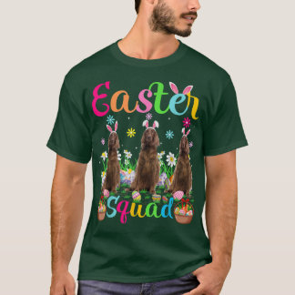 Funny Oaster Squad Bunny Ear Irish Setter Dog Happ T-Shirt