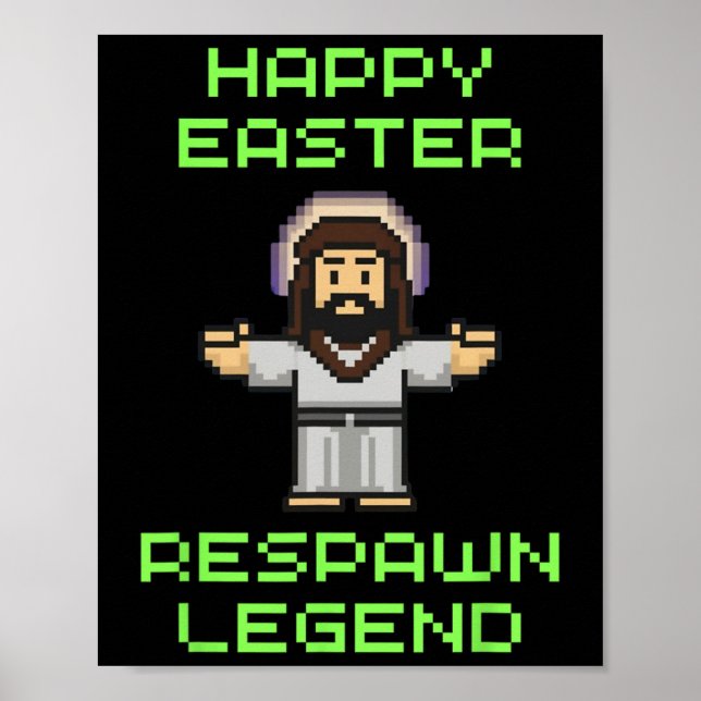Funny Oaster Video Game Jesus - Respawn Legend - V Poster (Vorne)