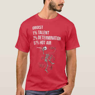 Funny Oboist Music Orchestra Skeleton Oboe Player  T-Shirt