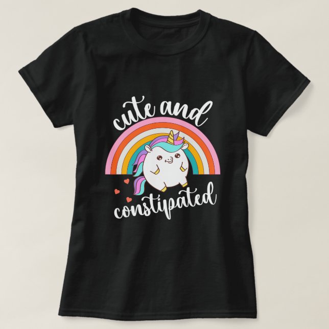 Funny Obstipation IBSC Tummy Ache Niedlich Obstipa T-Shirt (Design vorne)
