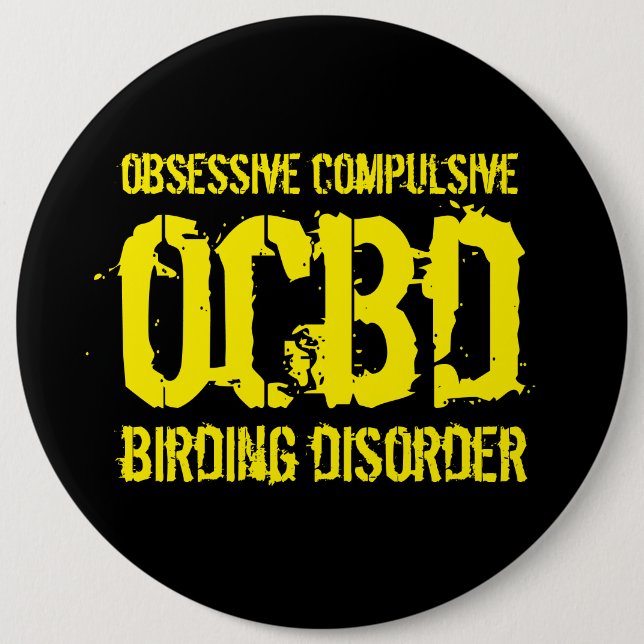 Funny OCBD (Zwangsstörung der Vogelbeobachtung) Button (Vorderseite)