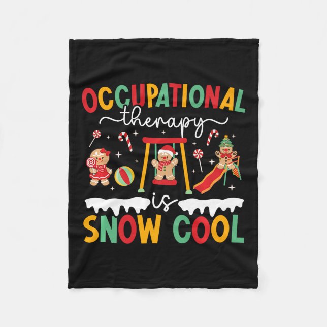 Funny Occupational Therapy Weihnachten Beruf Fleecedecke (Vorderseite)