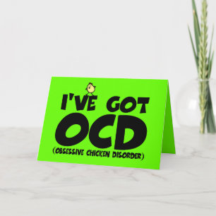 Funny OCD Huhn Karte