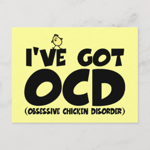 Funny OCD Huhn Postkarte